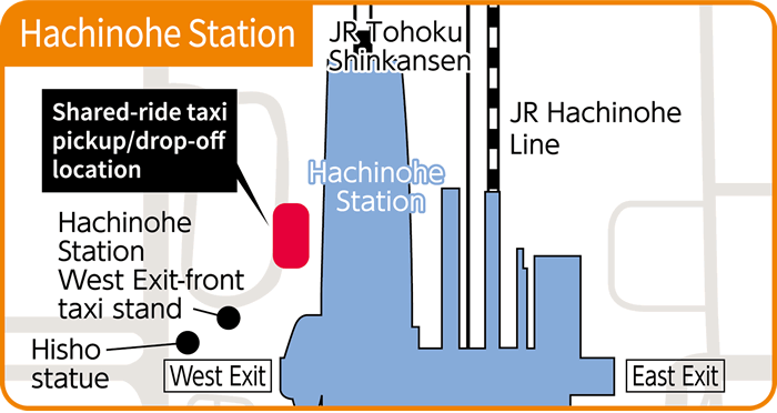 画像：八戸駅 乗降場所